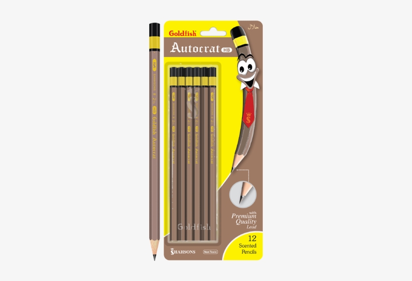 Gf-autocrate Pencil Blister - Shahsons Goldfish Autocrat Pencils - Hb - 12 Pack -, transparent png download