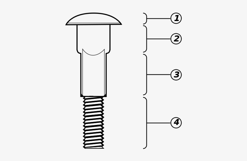 File - Bolt Diagram - Svg - Diagram Of A Bolt, transparent png download