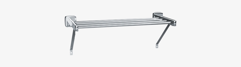 7309-b Towel Shelf Surface Mounted, Bright Finish - Asi Towel Shelf W/drying Rod Surface Mounted Bright, transparent png download