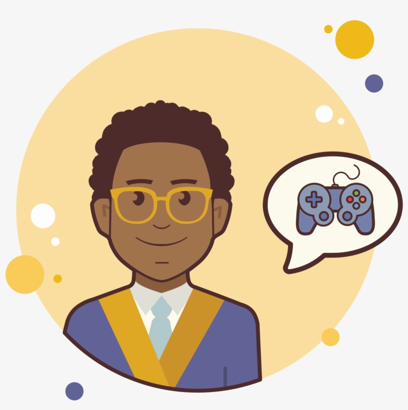 Man In Jacket Game Controller Icon - Yellow, transparent png download