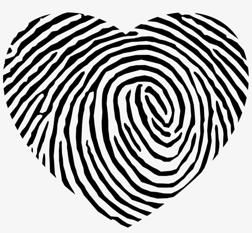 Fingerprint Heart Shape Comments - Heart Fingerprint, transparent png download