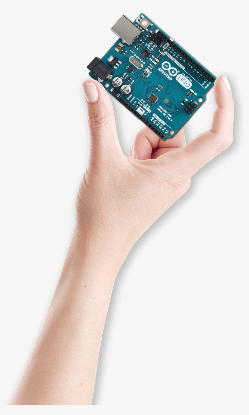 Hand Holding Arduino Uno - Sb Components Arduino Mega Case Enclosure Clear Transparent, transparent png download