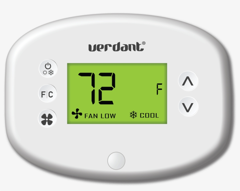 Image Of A White Colored Verdant Vx Thermostat - Verdant Thermostat Temperature Setting, transparent png download