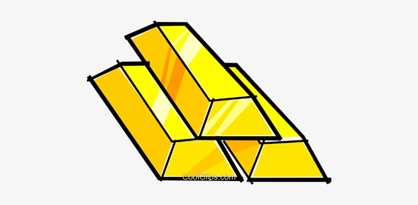 Gold Bars Royalty Free Vector Clip Art Illustration - Gold, transparent png download