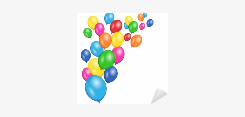 Colorful Balloons Party Vector Background Sticker • - Balloons Vertical, transparent png download