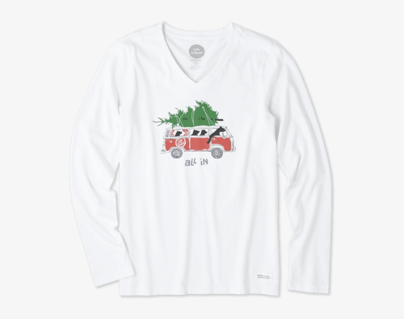 Women's All In Long Sleeve Crusher - T-shirt, transparent png download