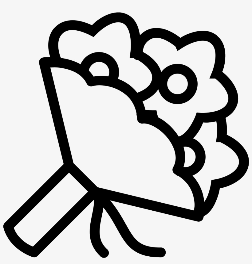 Flowers Icon A Bridal Bouquet Is Represented A Group - Bouquet Icon, transparent png download