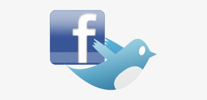 Facebook Twitter Icons Png Twitter And Facebook Icons - Twitter E Facebook Png, transparent png download