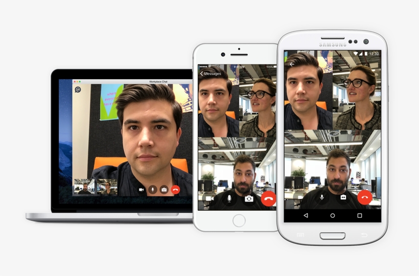 Group Video Chat Family Of Devices - Messenger Group Video Chat, transparent png download