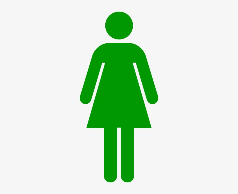 Female Bathroom Sign, transparent png download