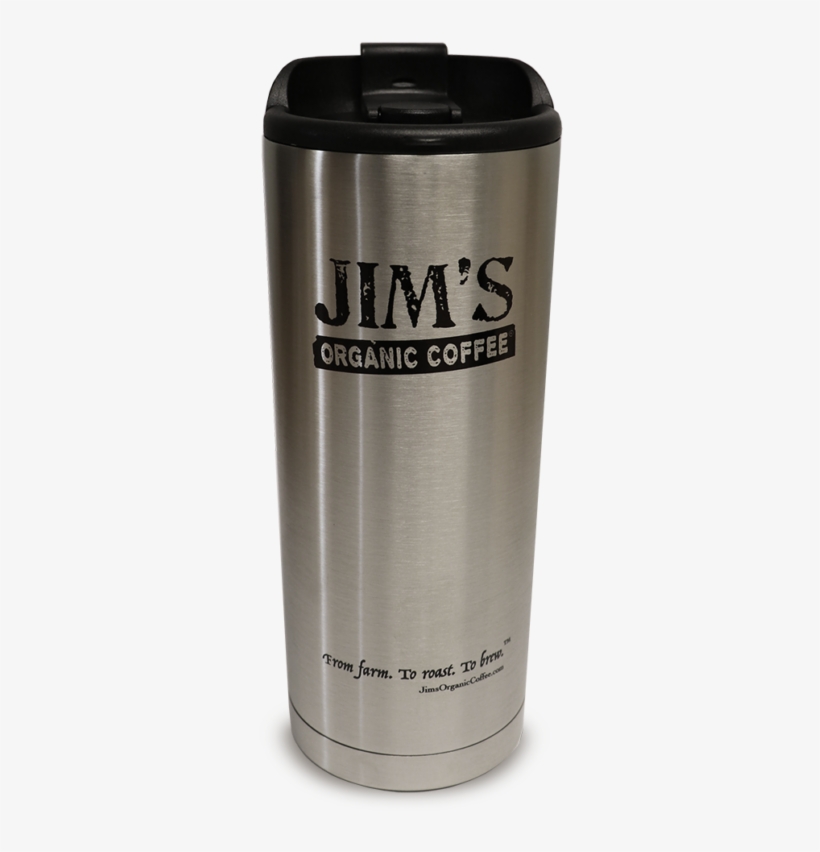 Jim's Signature Stainless Tumbler - Jim's Organic Coffee - Whole Bean Coffee French Roast, transparent png download