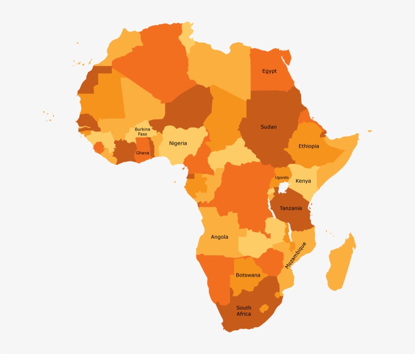 Africa Clipart Botswana - Africa Map Vector Png, transparent png download