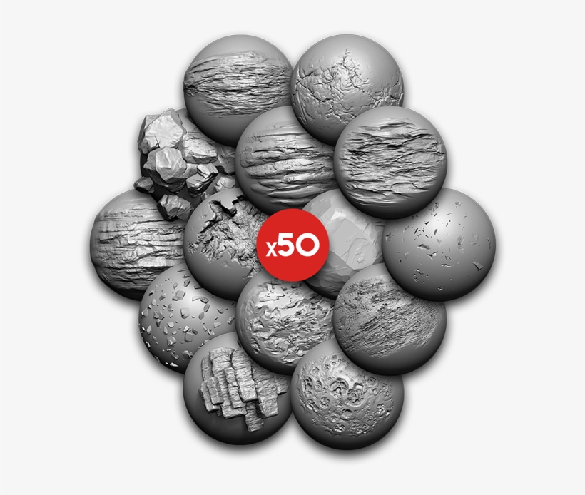 Zbrush Advanced Brushes Pack Rocks Slider Image - Pétanque, transparent png download