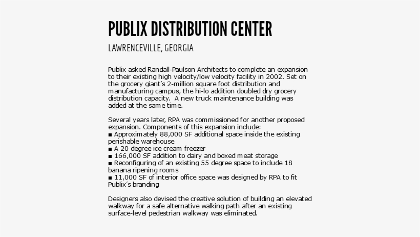 Publix Distribution Center Lawrenceville, Georgia Publix - Document, transparent png download