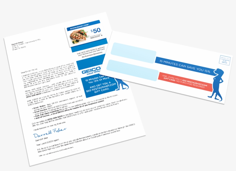 Geico - Letter Package - Brochure, transparent png download