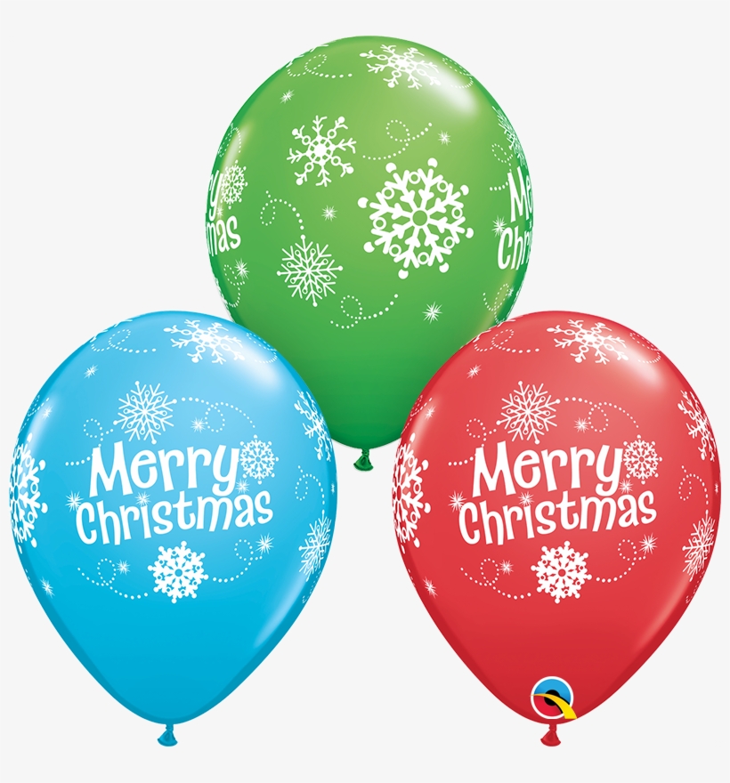 11" Round Special Assorted Merry Christmas Snowflakes - 70-a-round Birthday Latex Balloons, Pack, transparent png download
