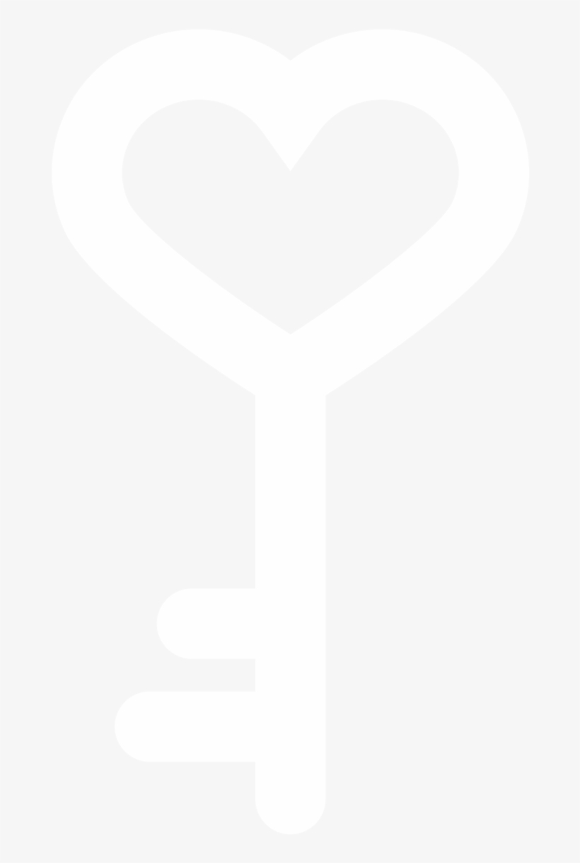 Key - White Heart Key Png, transparent png download