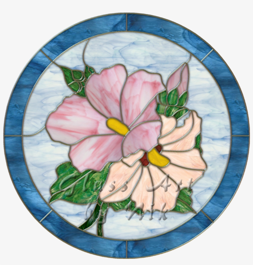 Stained Glass Art By Nik "hibiscus" Digital Stained - Stained Glass, transparent png download