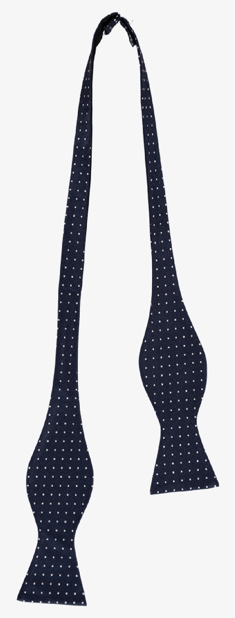 Bow Tie Silk Navy Blue Spotted - Silk, transparent png download