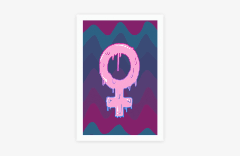Pink Slime Feminism Poster - Goth Subculture, transparent png download