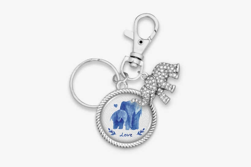 Watercolor Elephants Charm Key Chain - Let Your Dreams Take Flight Airplane Charm Key Chain, transparent png download