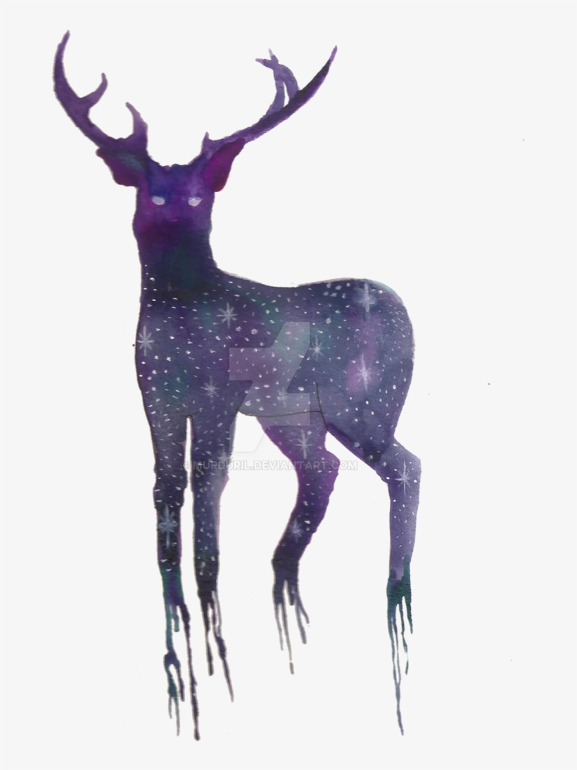Galaxy Deer By Murduril On Deviantart Svg Library Stock - Galaxy Deer Png, transparent png download