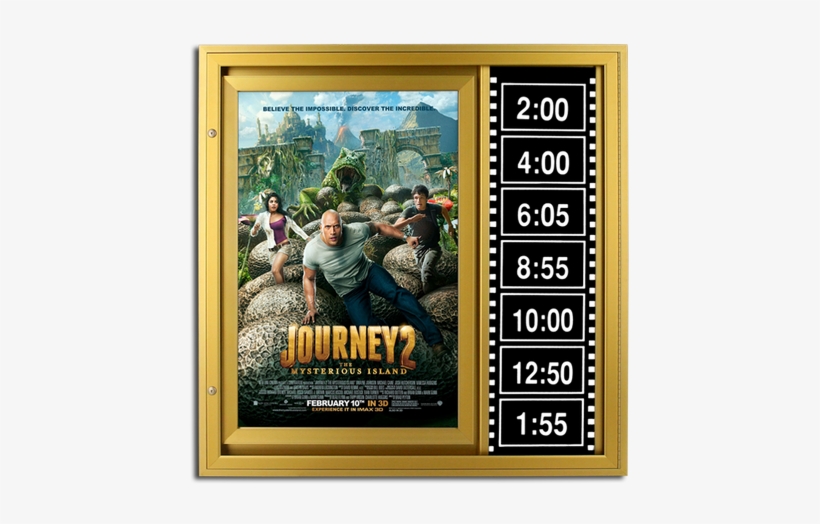 Display All Movie Times On This Filmstrip Lumina Series - Journey 2 The Mysterious Island, transparent png download