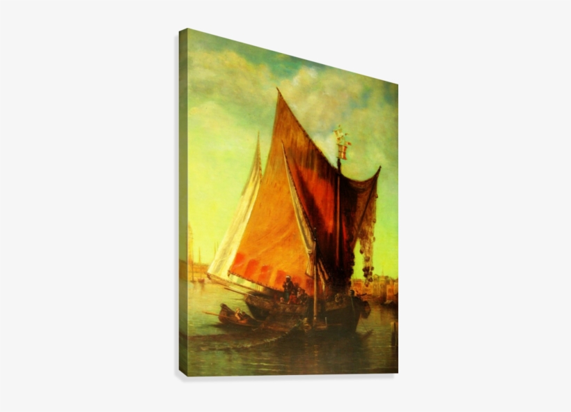 Fischer Vor Venedig 1884 Canvas Print - Venice, transparent png download