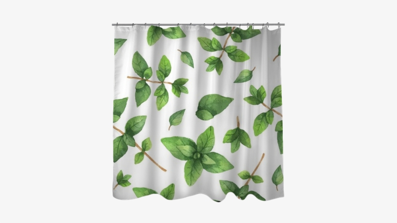 Watercolor Vector Seamless Pattern Hand Drawn Herb - Placemat, transparent png download