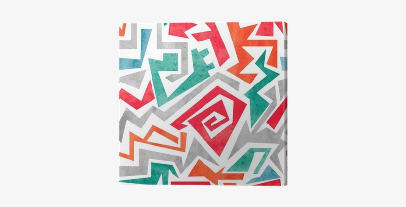 Watercolor Graffiti Colorful Seamless Pattern In Red, - Papel De Parede Coloridos Abstrato, transparent png download
