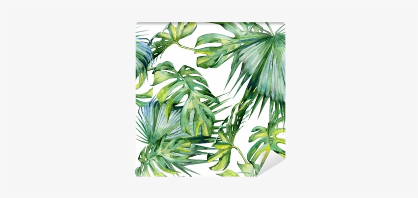 Seamless Watercolor Illustration Of Tropical Leaves, - Upstreet Graphite Pickleball Paddle Set Of 2, transparent png download