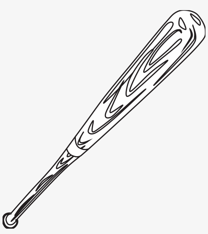 Trapshooting - Baseball Bat Black And White, transparent png download