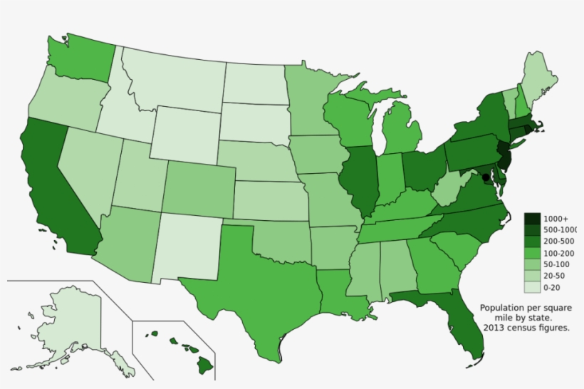 List Of U S States And Territories By Population Density - Gini Coefficient By State, transparent png download