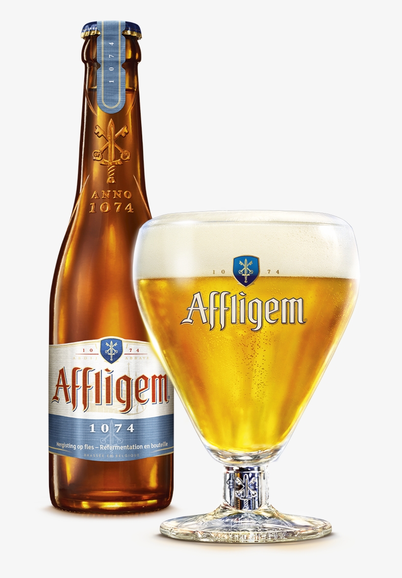 Bottle & Glass 1074 - Affligem Dubbel, transparent png download