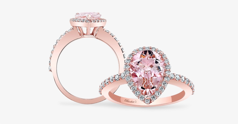 Morganite Engagement Rings - Barkev's Designer Barkev's 14k Rose Gold Morganite, transparent png download