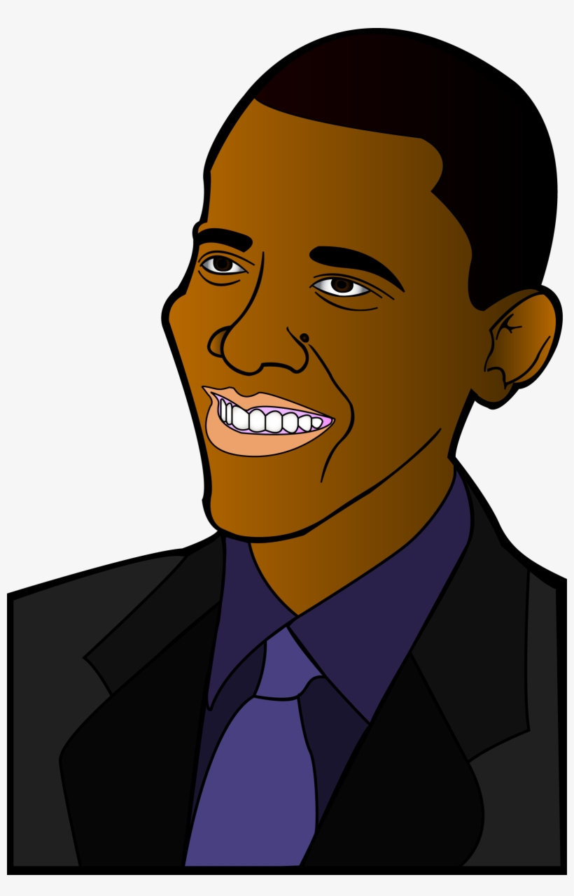 Free Barack Obama - Obama Cartoon, transparent png download