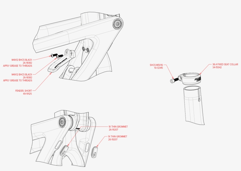Juliana Bicycles - Technical Drawing, transparent png download