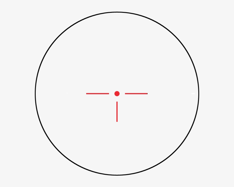Bushnell 1x Mp Red Dot, Red/green T Dot Reticle - 4 Inch Circle Template, transparent png download
