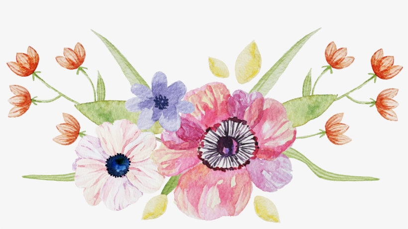 Elegant Drawing Watercolor Image Black And White Stock - Elegant Floral Png, transparent png download