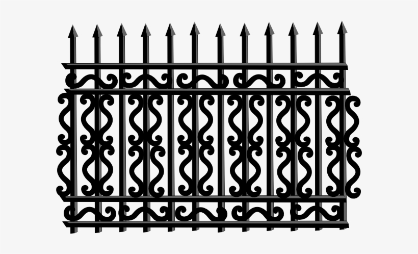 Small - Iron Fence Clipart, transparent png download