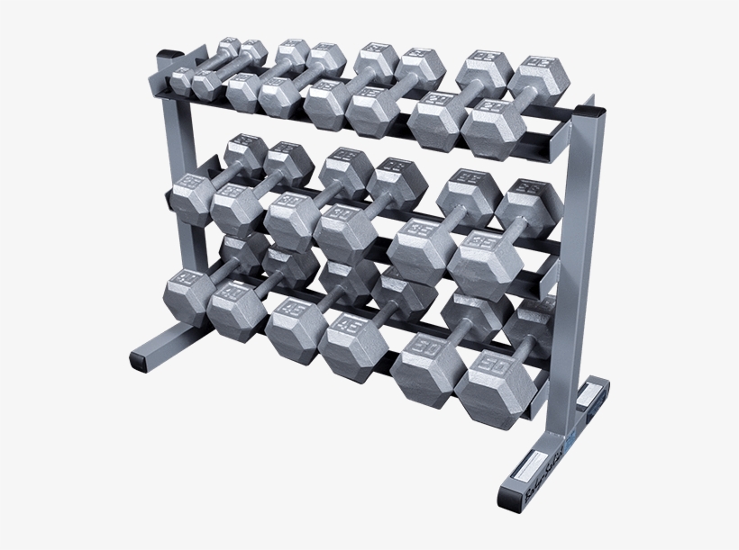Body Solid Steel Hex Dumbbells - Body-solid 2 Racks, transparent png download