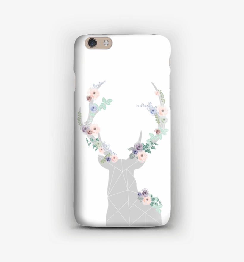 Flower Reindeer Case Iphone 6 Plus - Deer, transparent png download
