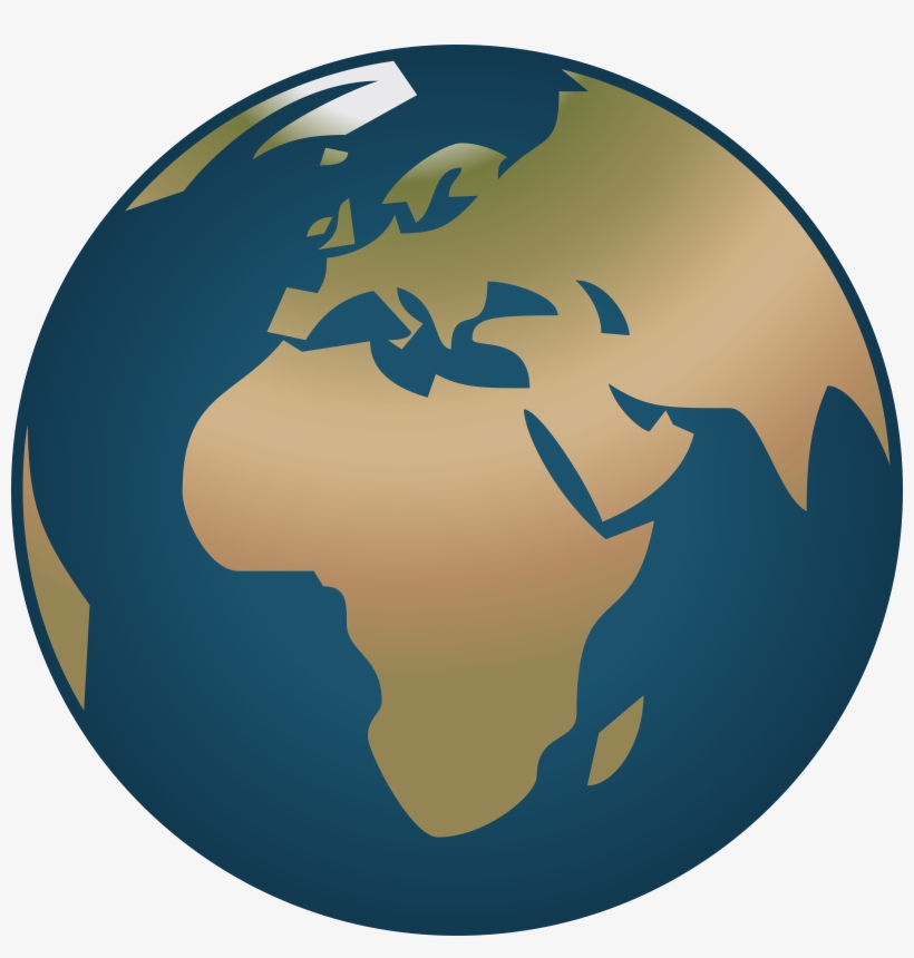 The Simple World Faces Europe And Africa - Globe Africa Png, transparent png download
