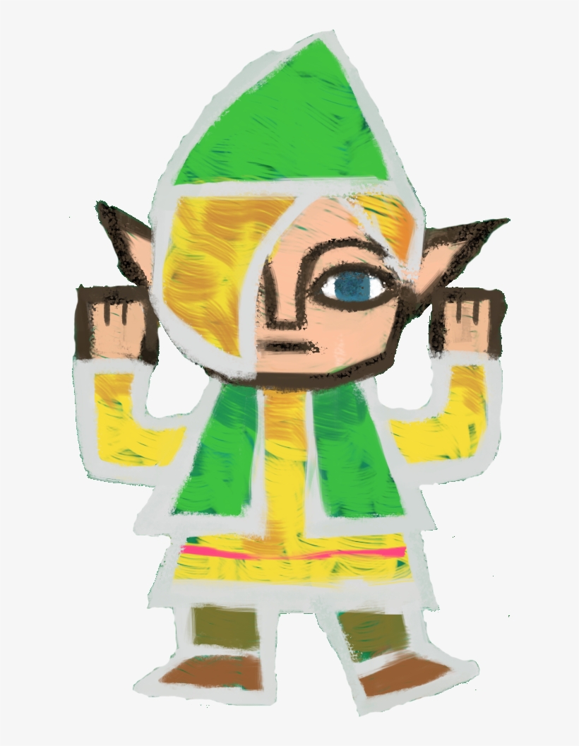 Zelda Clipart Zelda A Link Between World - Link Between Worlds Link Painting, transparent png download