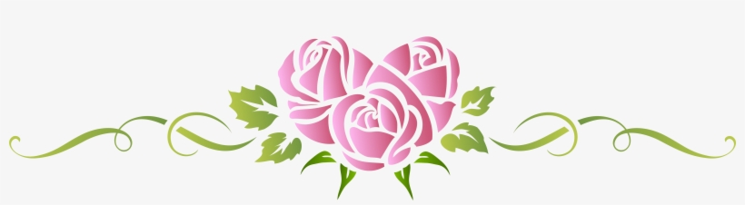 Heart Rose Pink Floral Ornament Png Clip Art, transparent png download