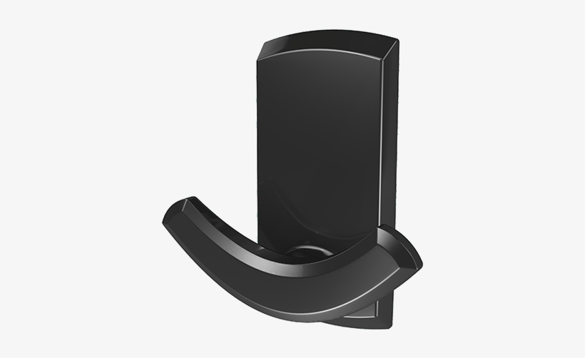 20lb Rectangular Plastic Double Hook In Black - Plastic, transparent png download