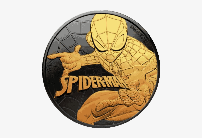 Silver Numismatic Spiderman Marvel Ruthenium Silver - 2017 1 Oz Spiderman Ruthenium, transparent png download