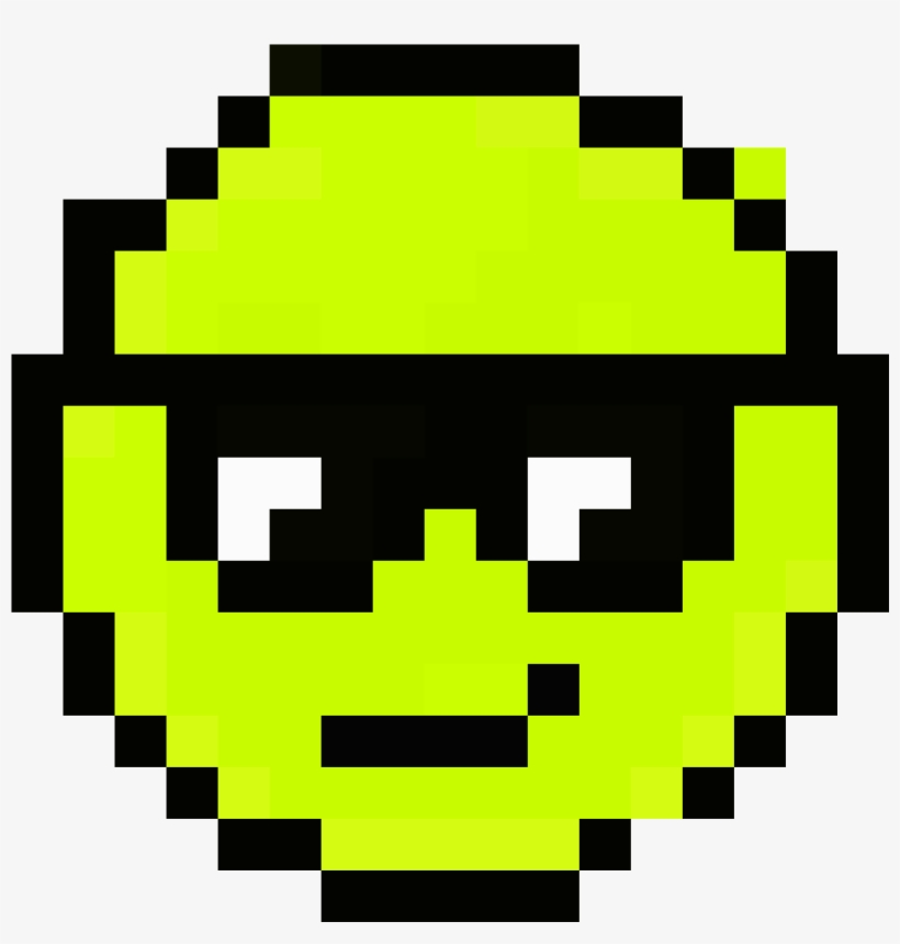The Cool Emoji - Happy Emoji Pixel Art, transparent png download