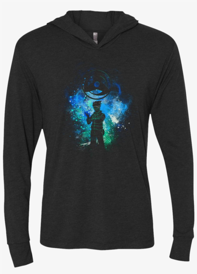 Kakashi Art Triblend Long Sleeve Hoodie Tee - Scary Vampire Scream Halloween Shirt - Dracula Teeth, transparent png download