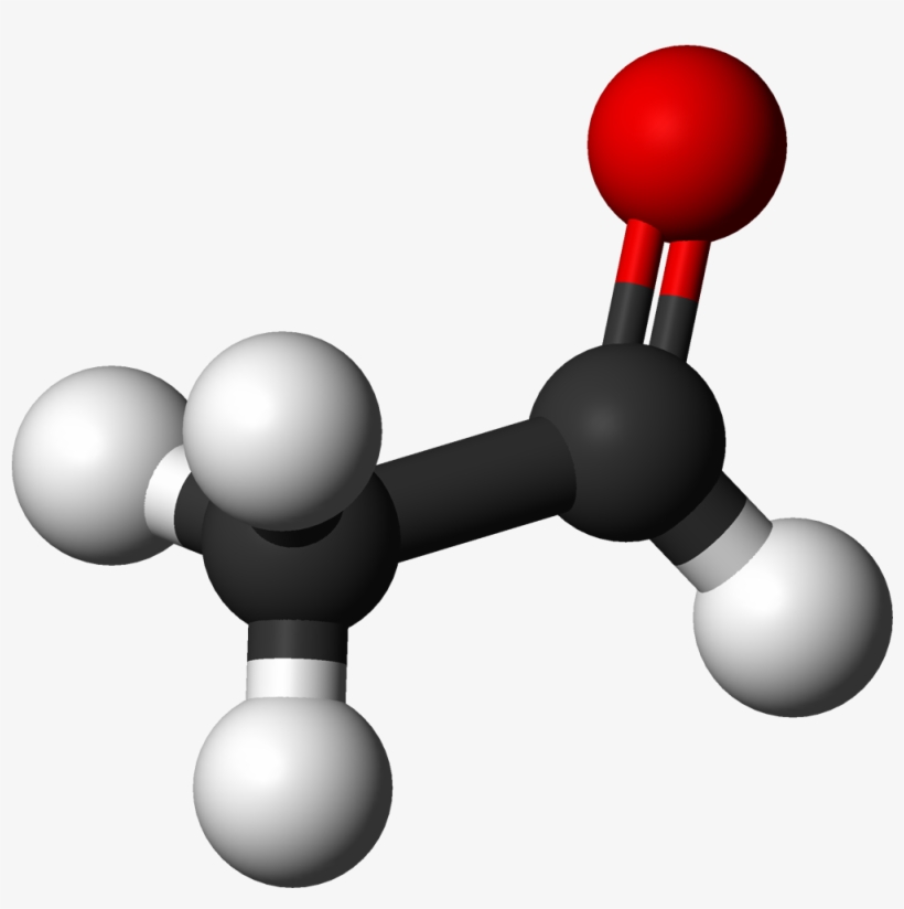 Acetaldehyde 3d Balls - Aldehyde 3d Structure, transparent png download